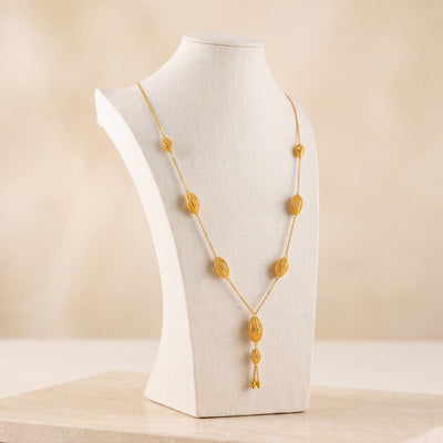 7 Piece RP Mala Necklace 23 - 925 Silver & 24K Gold Plated