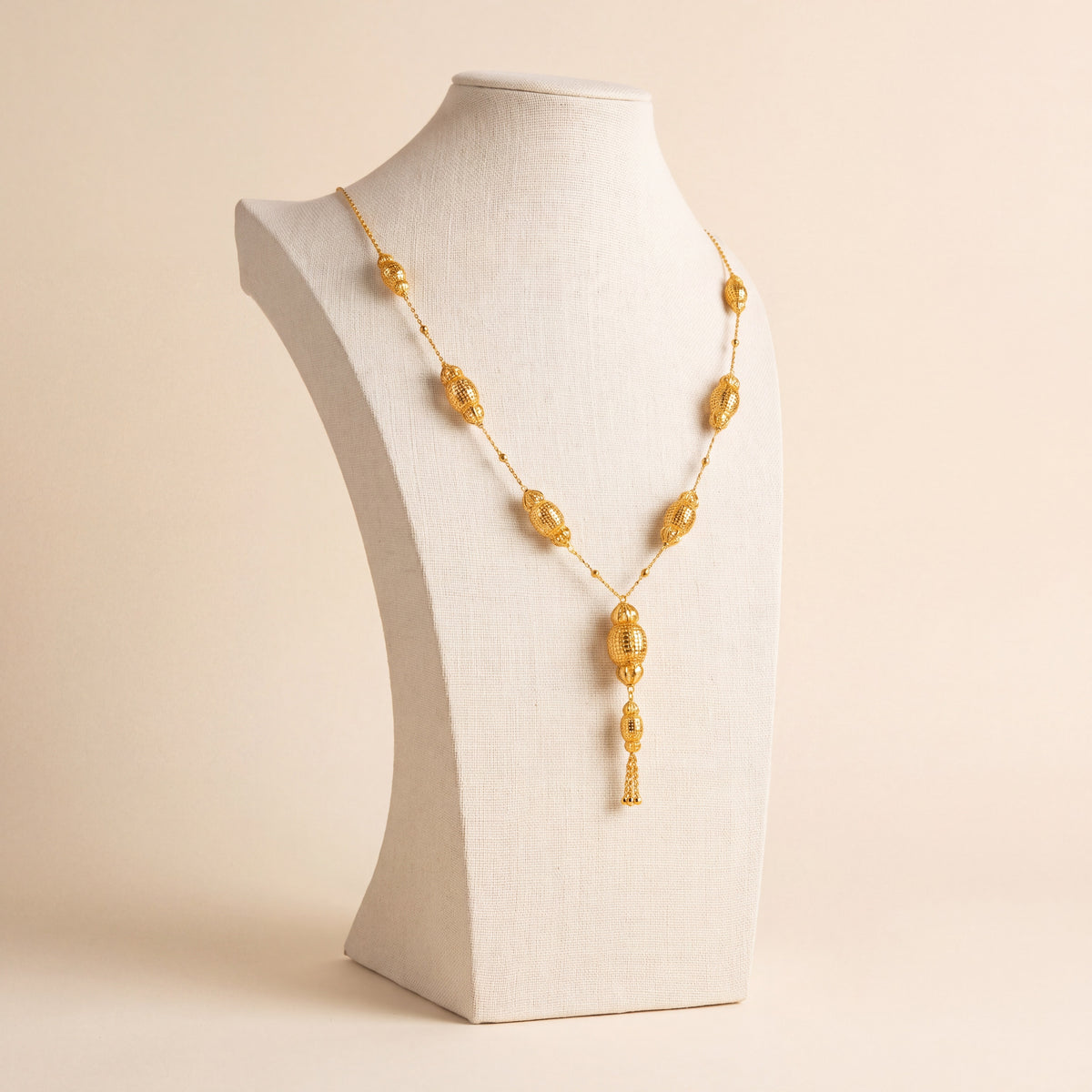 7 Piece RP Mala Necklace 24, 925 silver 24K gold plated