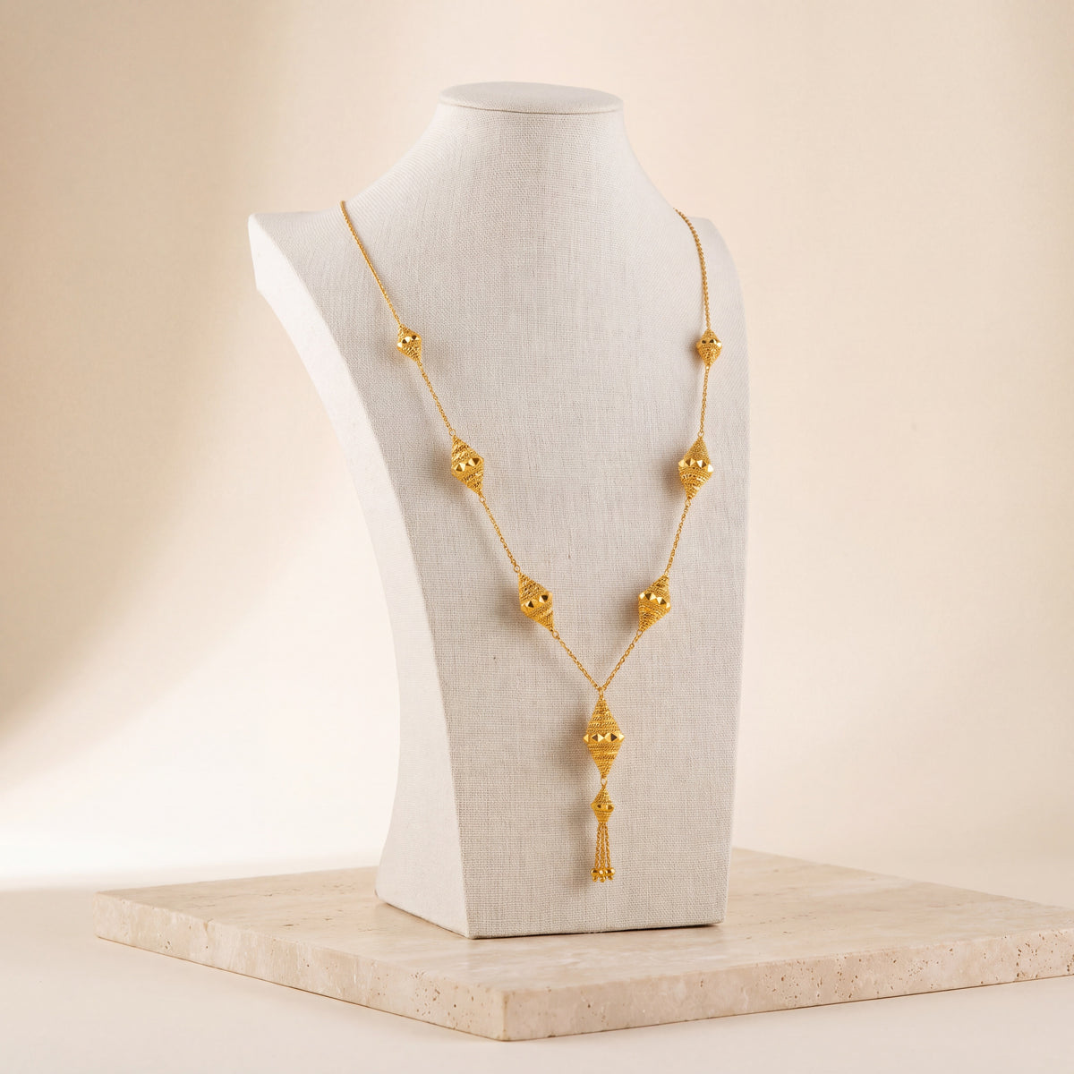 7 Piece RP Mala Necklace 3 on travertine