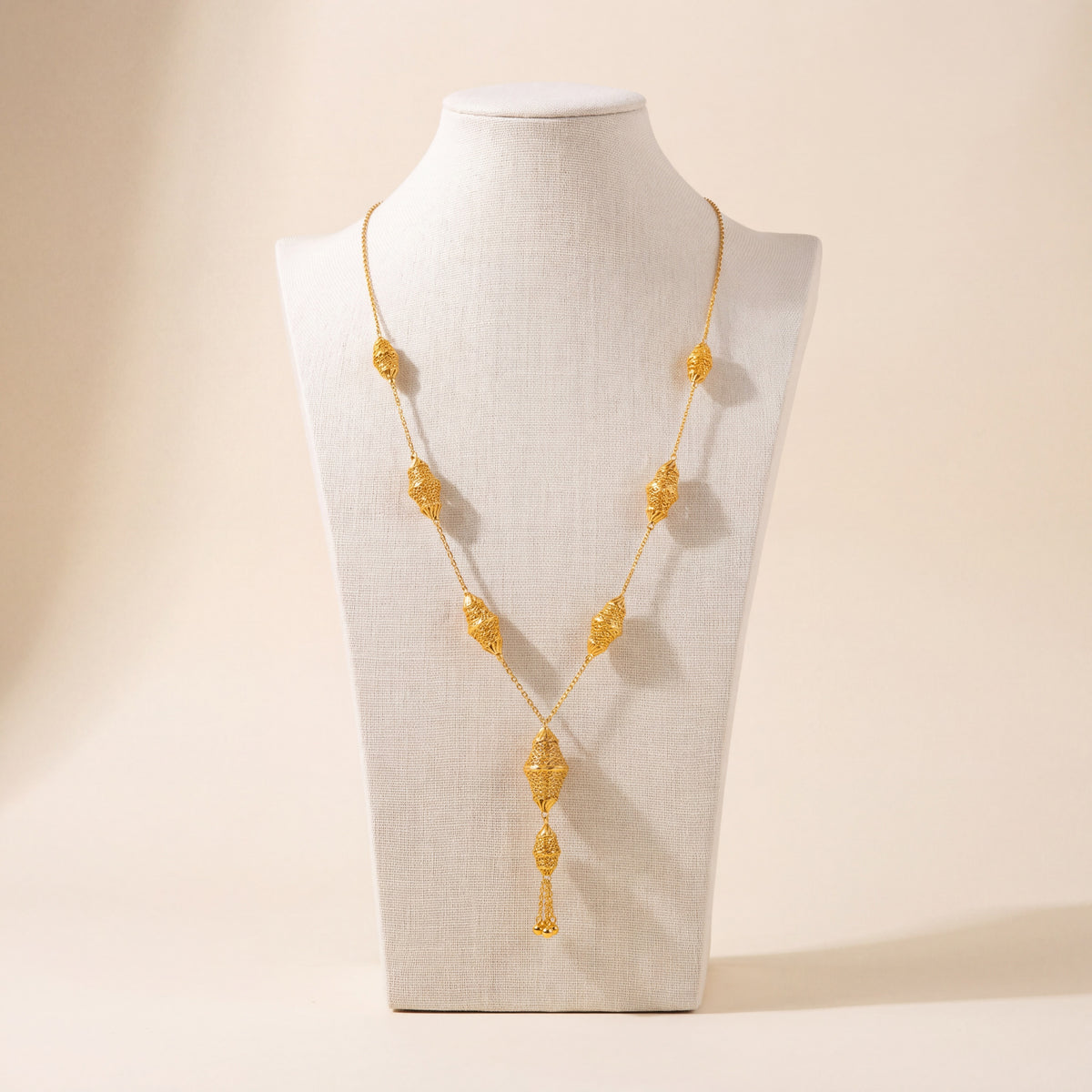 7 Piece RP Mala Necklace 31, 925 silver 24K gold plated