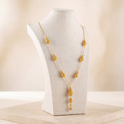 7 Piece RP Mala Necklace 44 on travertine