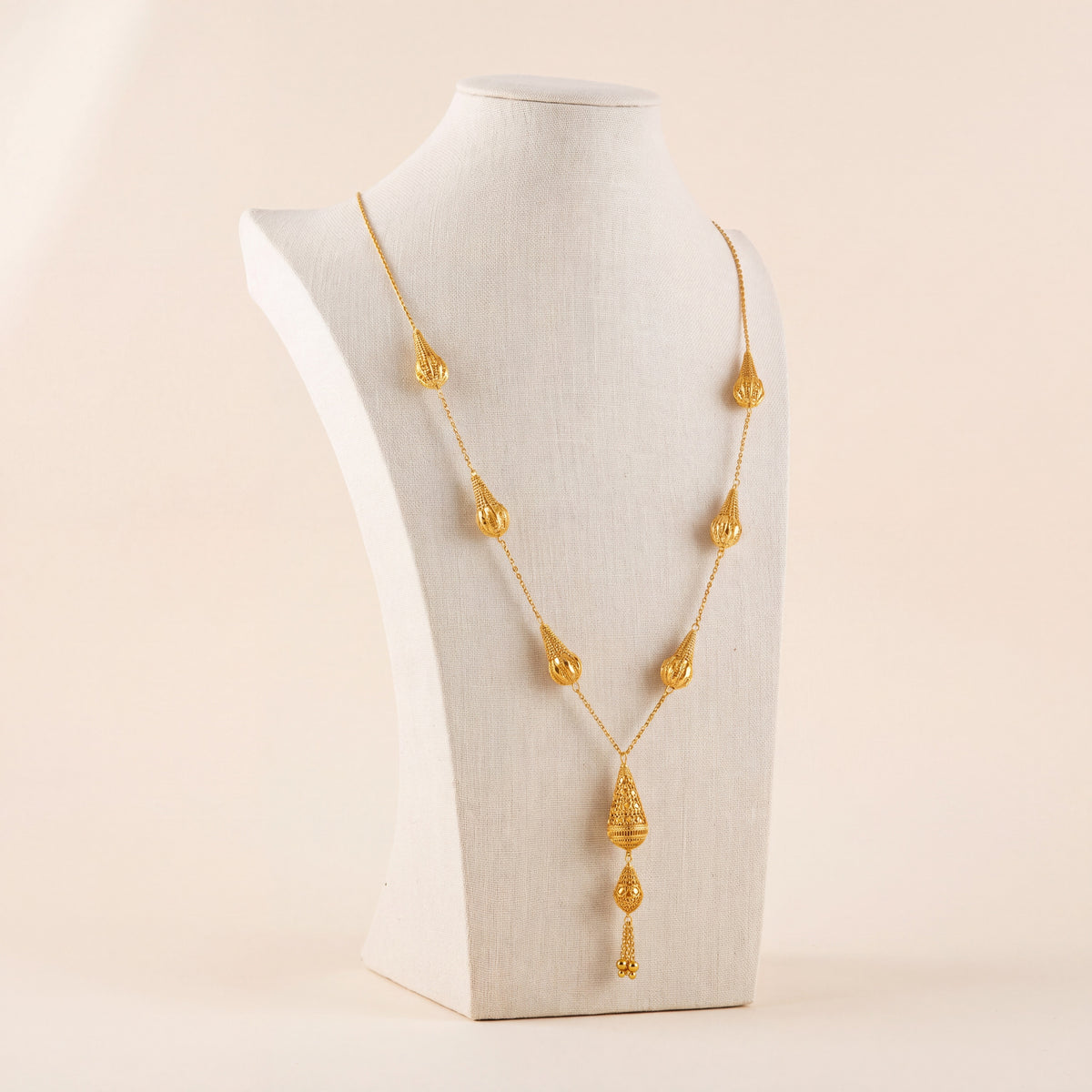 7 Piece RP Mala Necklace 44, 925 silver 24K gold plated