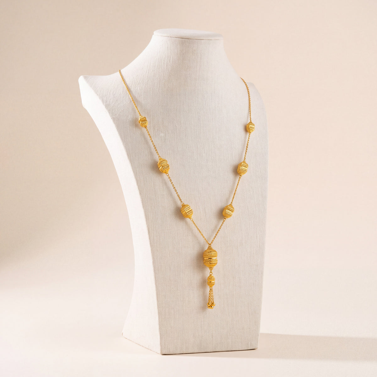 7 Piece RP Mala Necklace 49, 925 silver 24K gold plated