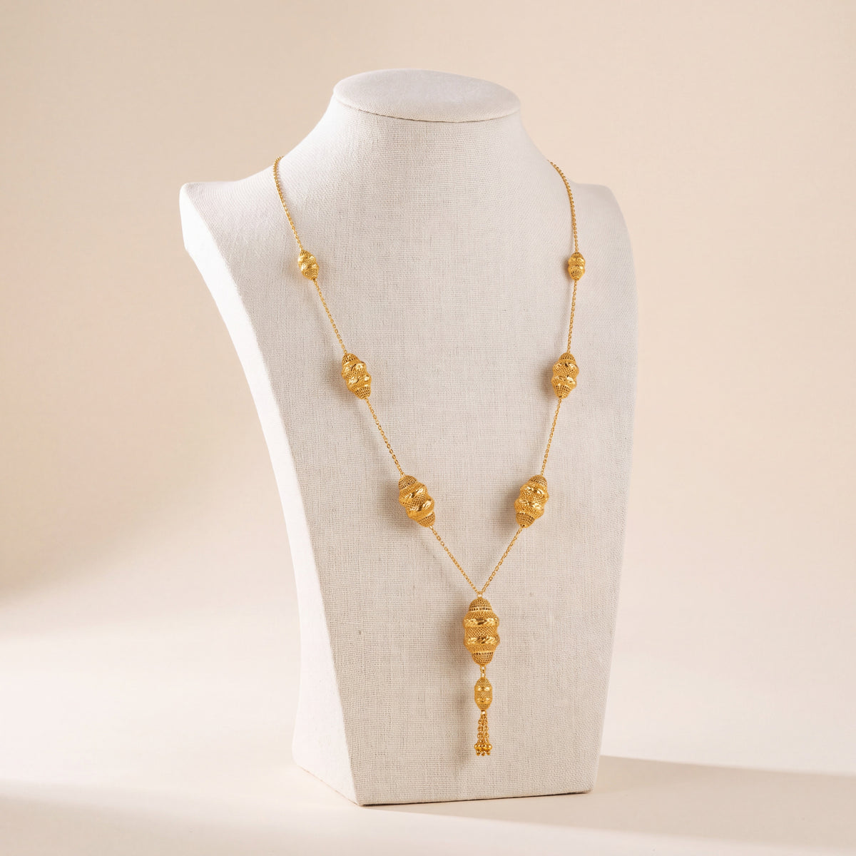 7 Piece RP Mala Necklace 51, 925 silver 24K gold plated