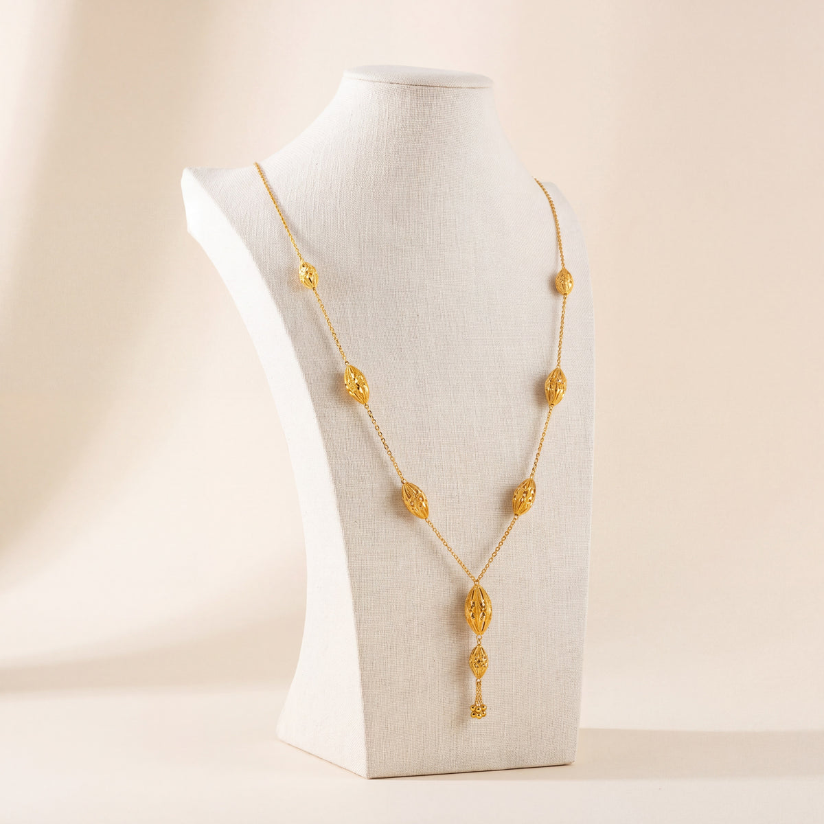7 Piece RP Mala Necklace 54, 925 silver 24K gold plated