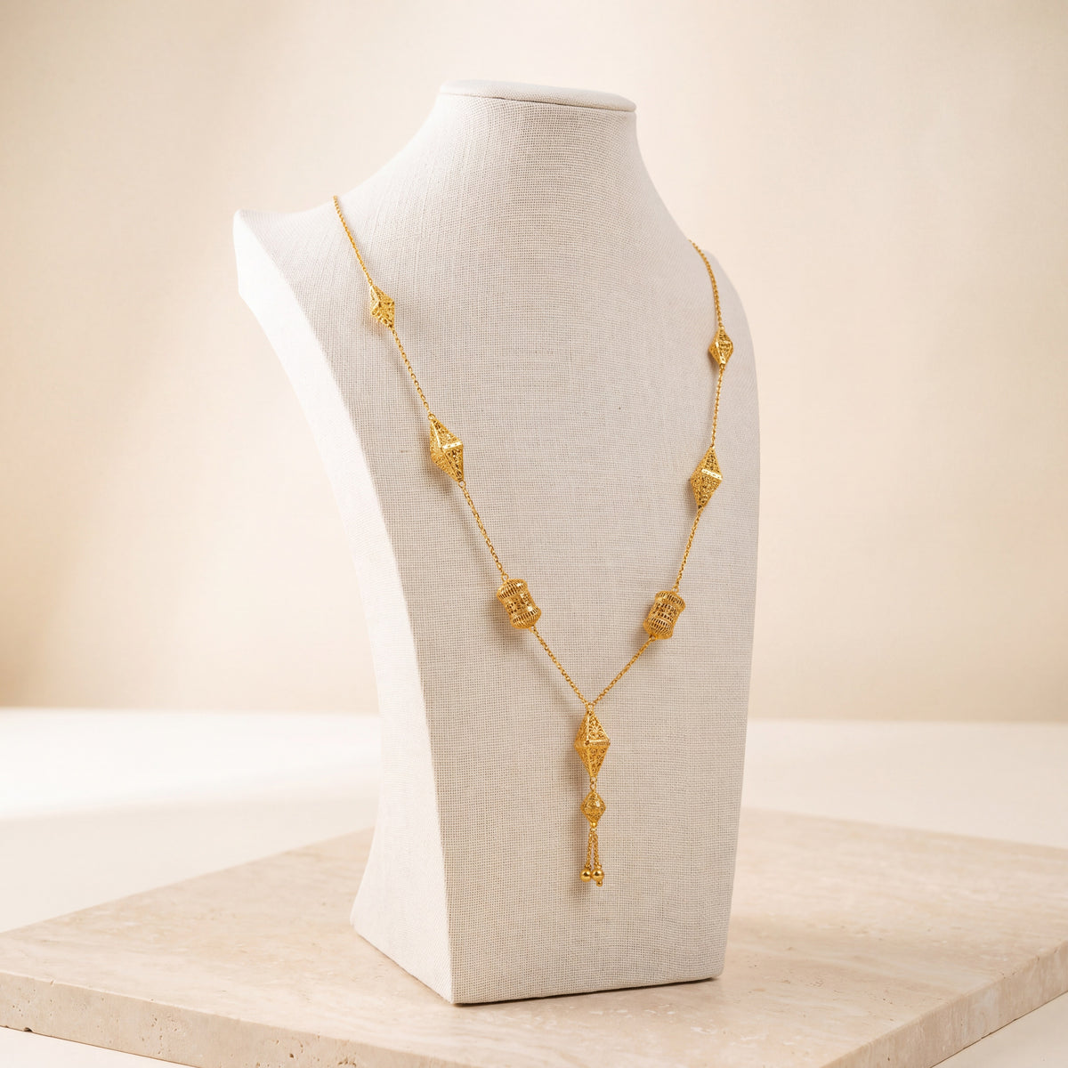 7 Piece RP Mala Necklace 67 on travertine