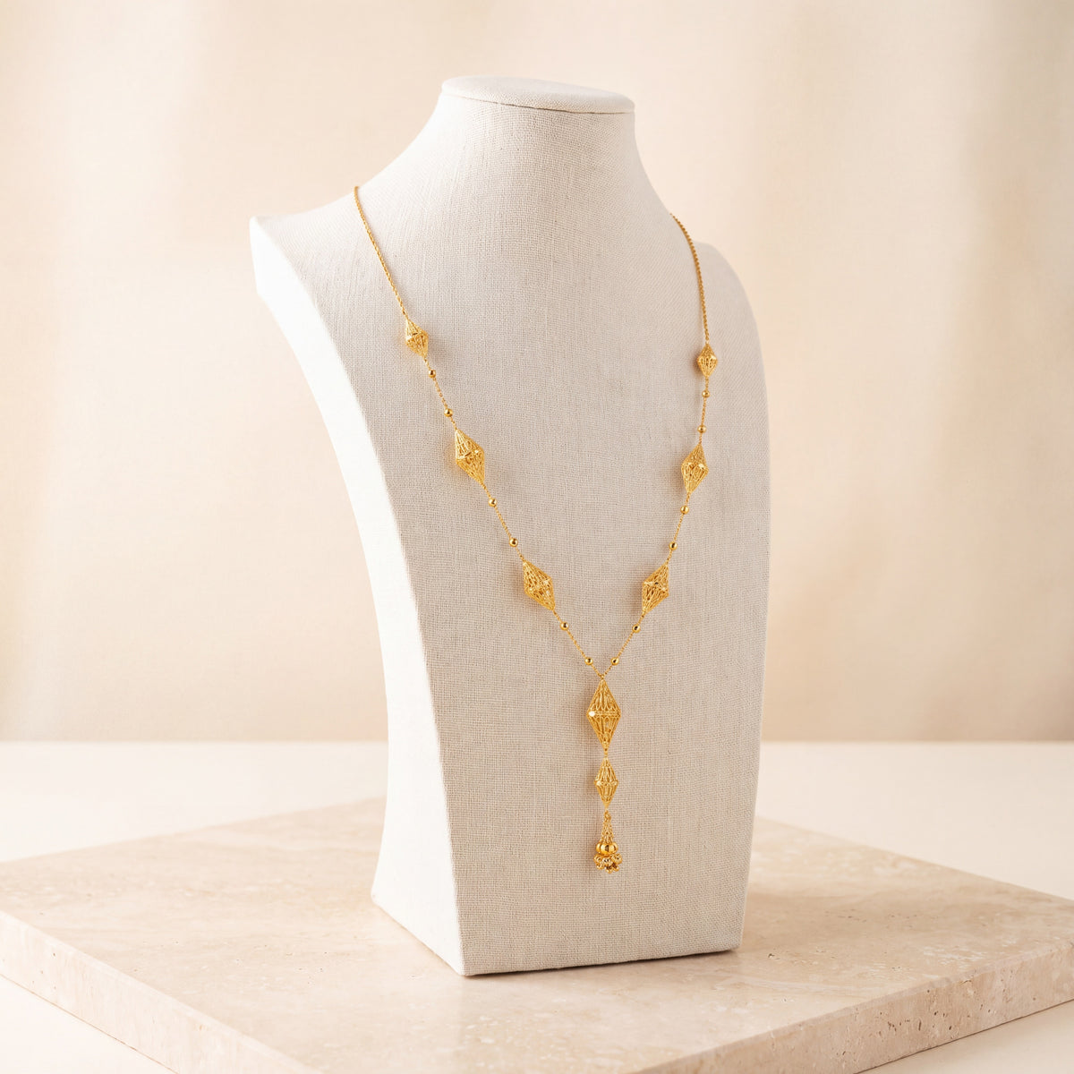 7 Piece RP Mala Necklace 72 on travertine