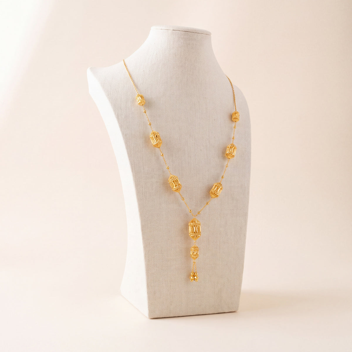 7 Piece RP Mala Necklace 77, 925 silver 24K gold plated