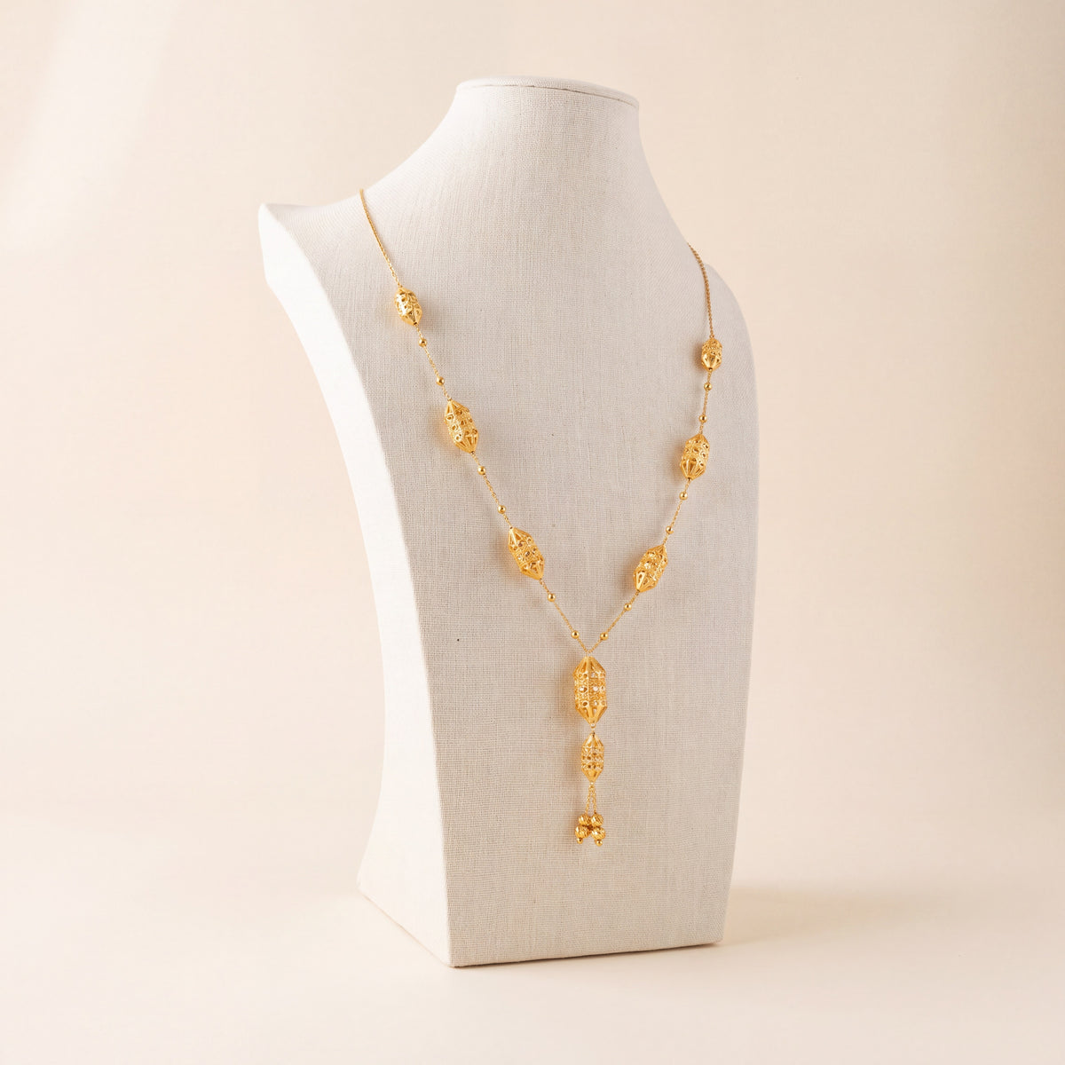 7 Piece RP Mala Necklace 78, 925 silver 24K gold plated