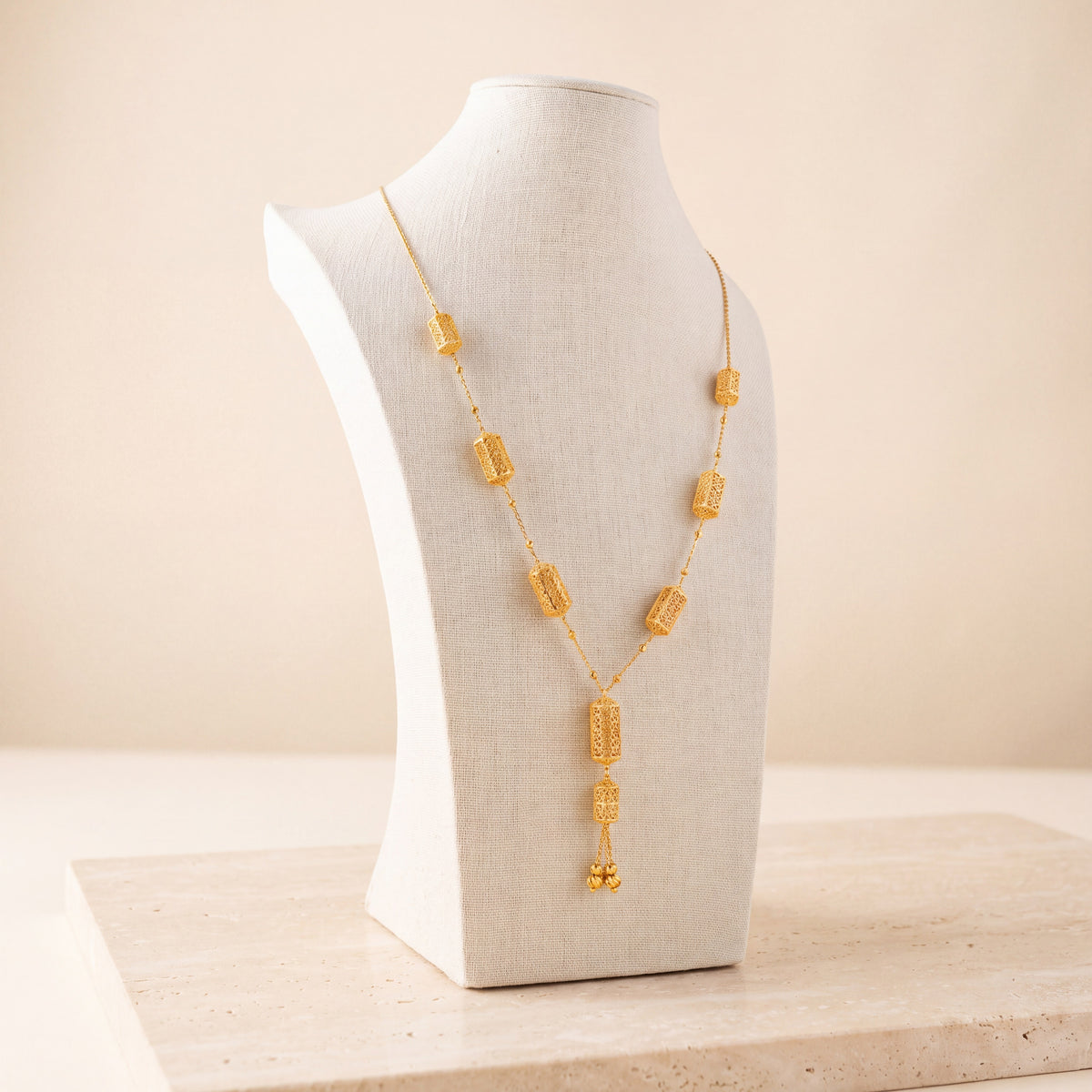 7 Piece RP Mala Necklace 79 on travertine