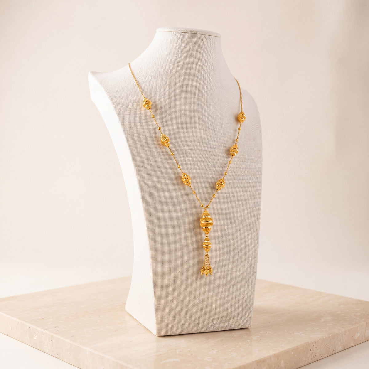 7 Piece RP Mala Necklace 83 on travertine