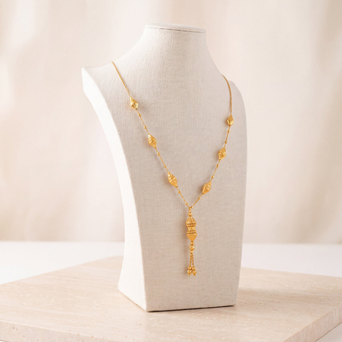7 Piece RP Mala Necklace 88 on travertine