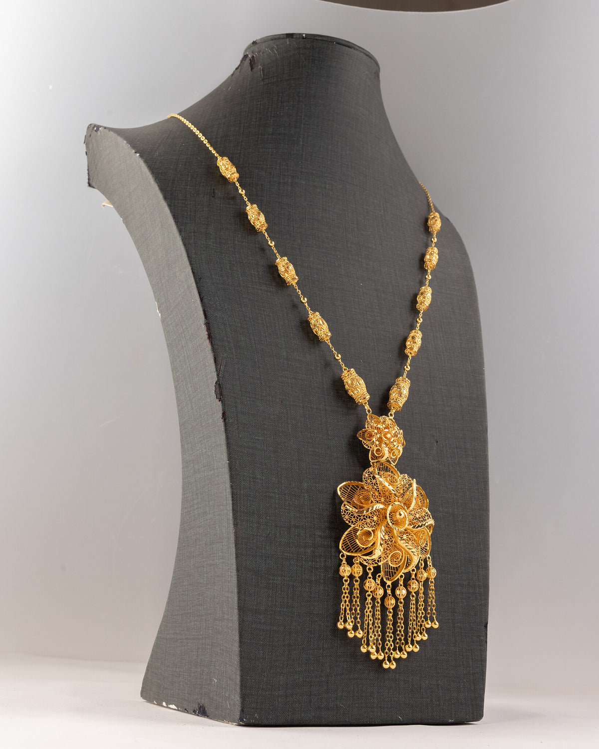 Adult Casting Mala (D70) - 925 Silver & 24K Gold Plated - Falaq Jewellery Oman