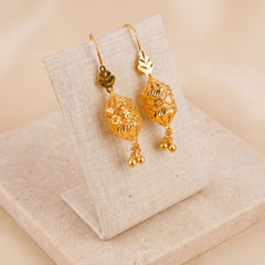 Barrel Earrings 21 on travertine