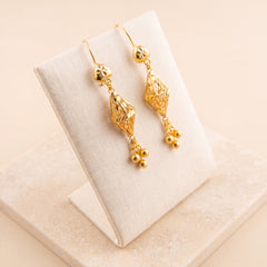 Barrel Earrings 33 on travertine