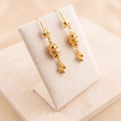 Barrel Earrings 34 on travertine