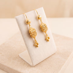 Barrel Earrings 36 on travertine