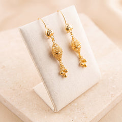 Barrel Earrings 37 on travertine