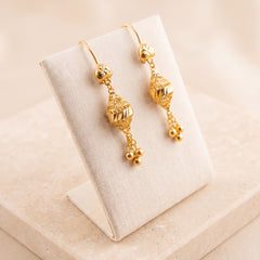 Barrel Earrings 38 on travertine