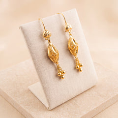 Barrel Earrings 39 on travertine