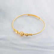 Beads Flex Kids Bangle (D188) - 925 Silver & 24K Gold Plated - Falaq Jewellery Oman