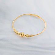 Beads Flex Kids Bangle (D189) - 925 Silver & 24K Gold Plated - Falaq Jewellery Oman