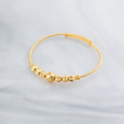 Beads Flex Kids Bangle (D190) - 925 Silver & 24K Gold Plated - Falaq Jewellery Oman