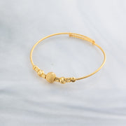 Beads Flex Kids Bangle (D191) - 925 Silver & 24K Gold Plated - Falaq Jewellery Oman