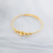 Beads Flex Kids Bangle (D193) - 925 Silver & 24K Gold Plated - Falaq Jewellery Oman