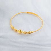 Beads Flex Kids Bangle (D197) - 925 Silver & 24K Gold Plated - Falaq Jewellery Oman