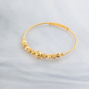 Beads Flex Kids Bangle (D199) - 925 Silver & 24K Gold Plated - Falaq Jewellery Oman
