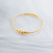 Beads Flex Kids Bangle (D200) - 925 Silver & 24K Gold Plated - Falaq Jewellery Oman