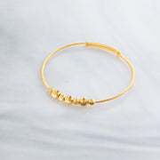 Beads Flex Kids Bangle (D201) - 925 Silver & 24K Gold Plated - Falaq Jewellery Oman
