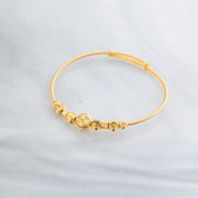Beads Flex Kids Bangle (D202) - 925 Silver & 24K Gold Plated - Falaq Jewellery Oman