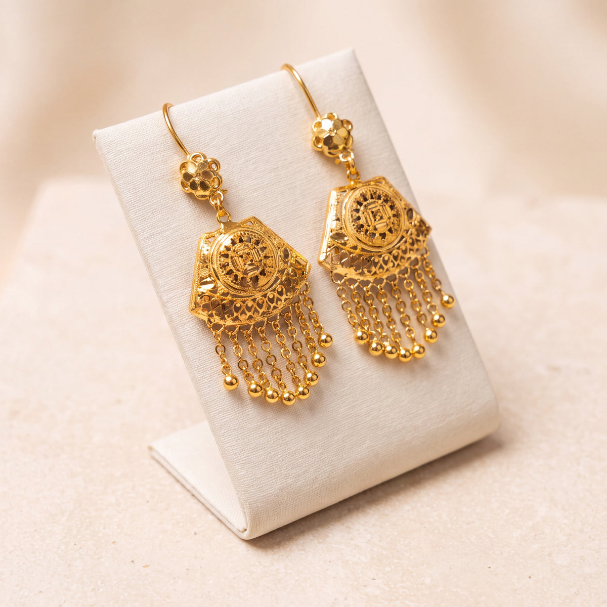 Casting Earrings (D2) on travertine