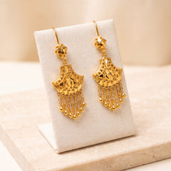 Casting Earrings (D20) on travertine