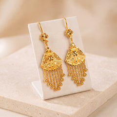 Casting Earrings (D25) on travertine