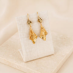 Casting Earrings (D30) on travertine