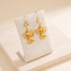 Casting Earrings (D35) on travertine