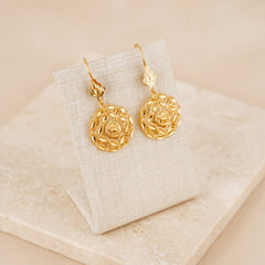 Casting Earrings (D36) on travertine
