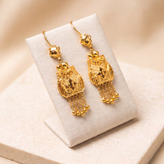 Casting Earrings (D5) on travertine