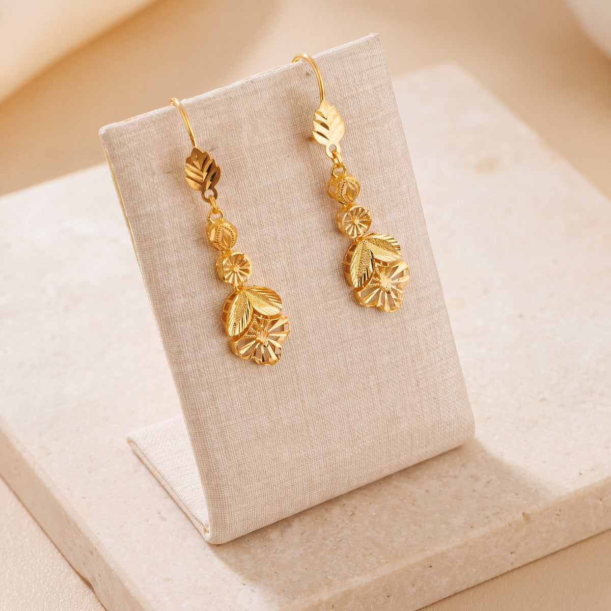 Casting Earrings (D51) on travertine