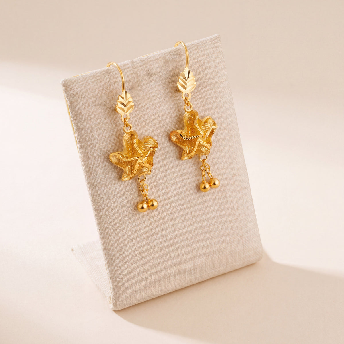 Casting Earrings (D61), 925 silver 24K gold plated