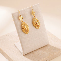 Casting Earrings (D66) on travertine