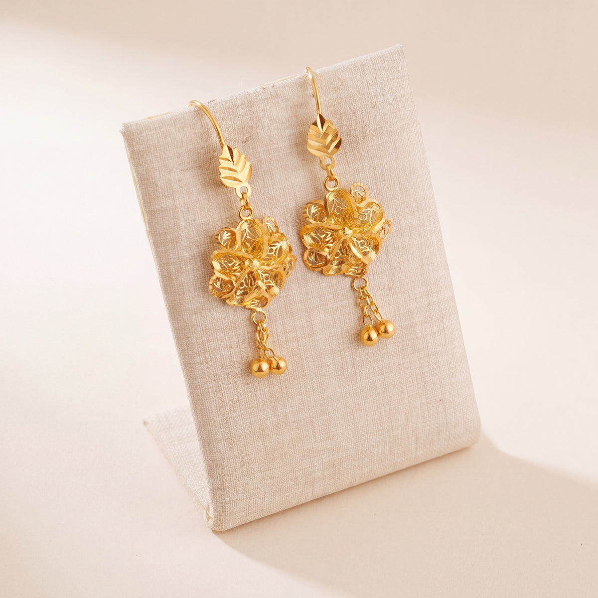 Casting Earrings (D73), 925 silver 24K gold plated