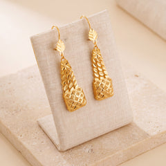 Casting Earrings (D74) on travertine
