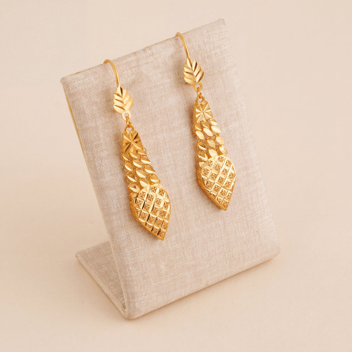 Casting Earrings (D75), 925 silver 24K gold plated