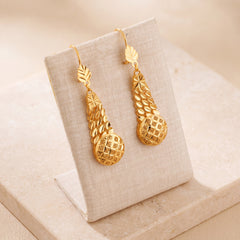 Casting Earrings (D77) on travertine