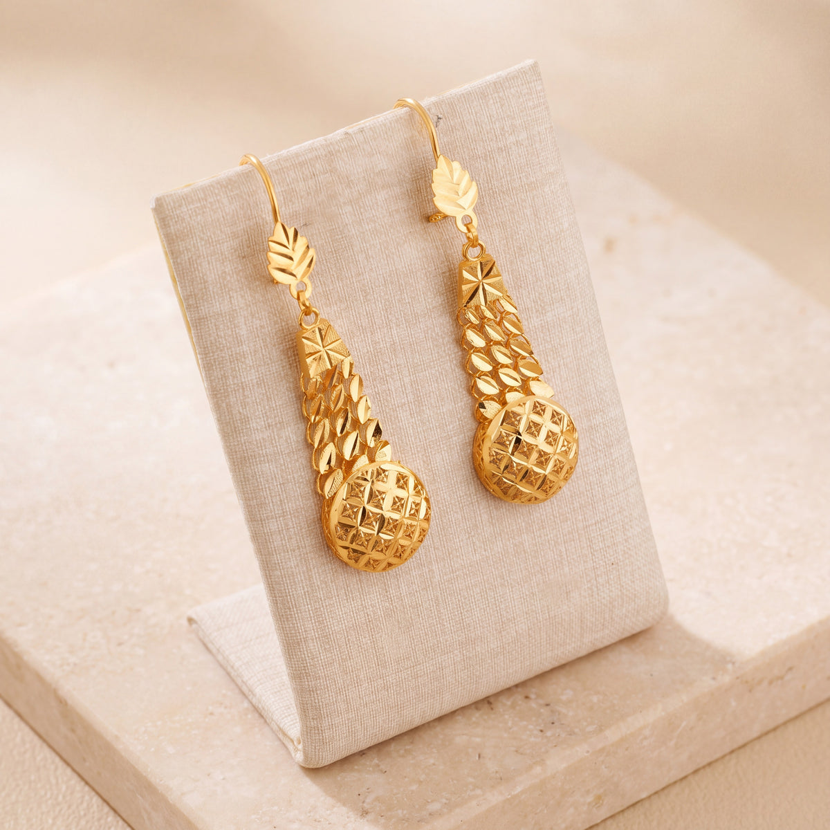Casting Earrings (D77) on travertine
