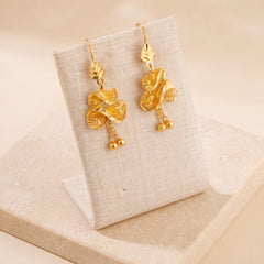 Casting Earrings (D85) on travertine